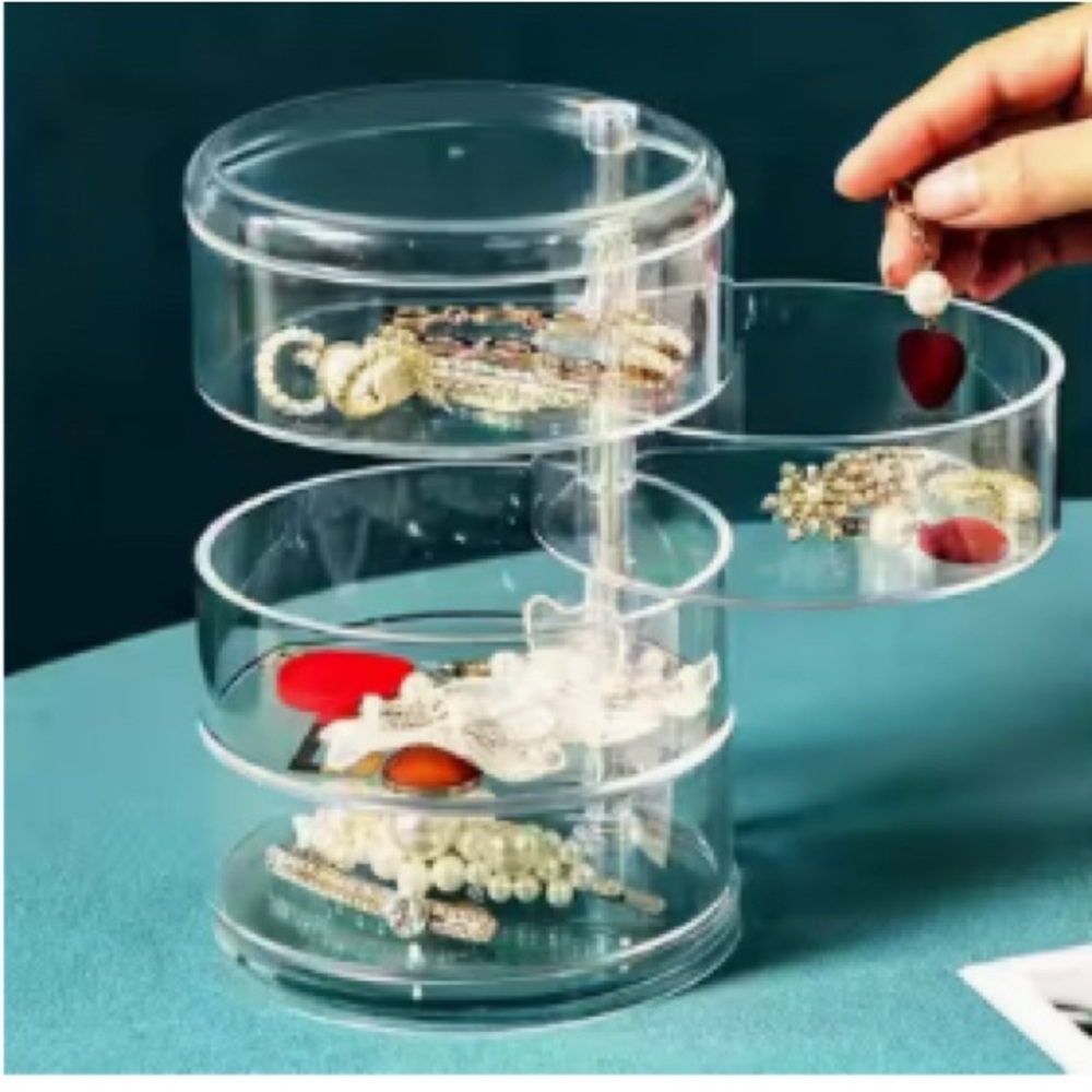 Clear Rotating Jewelry Organizer